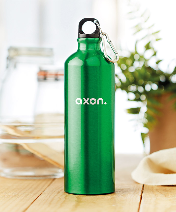 Gourde en métal personnalisée avec fonction maline