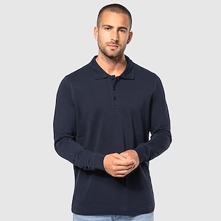 Kariban Men´s Long-Sleeved Pique Polo Shirt