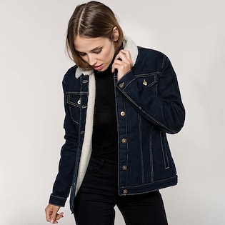 Kariban Ladies´ Sherpa-Lined Denim Jacket