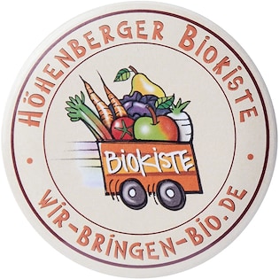 Badge bouton publicitaire Bio Needle 56 mm