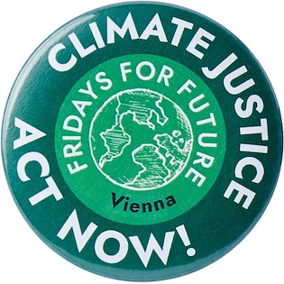 Badge bouton publicitaire Bio Clip 56 mm